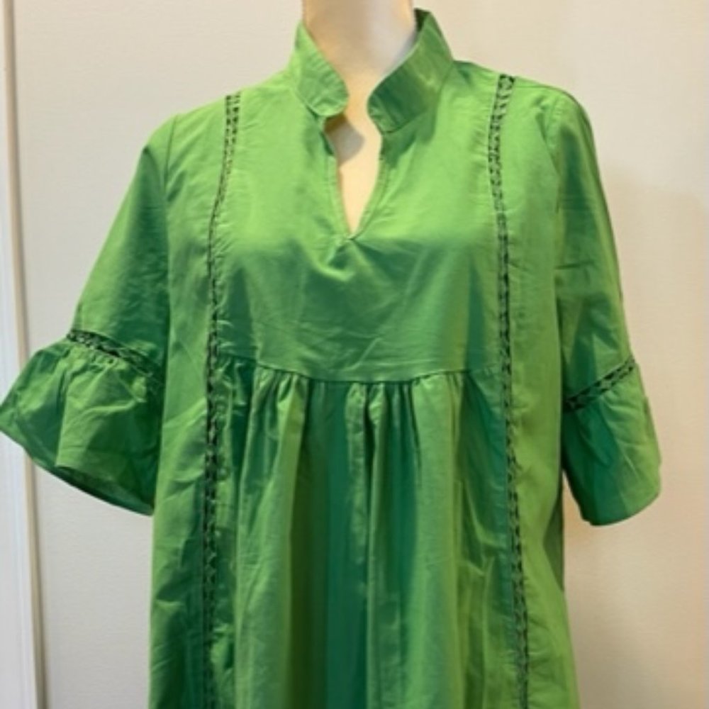 NEW Green short cotton dress